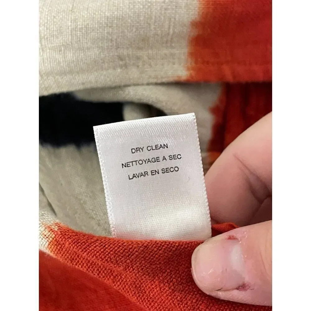 Michael Kors Womens Blazer Suit Jacket Size 8 Multicolor Tie Dye 100% Linen - Picture 6 of 9